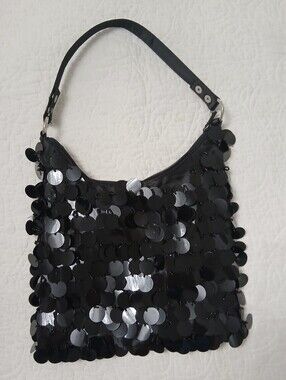 Macy's Apt. 9 Pailette Sequined Black Handbag